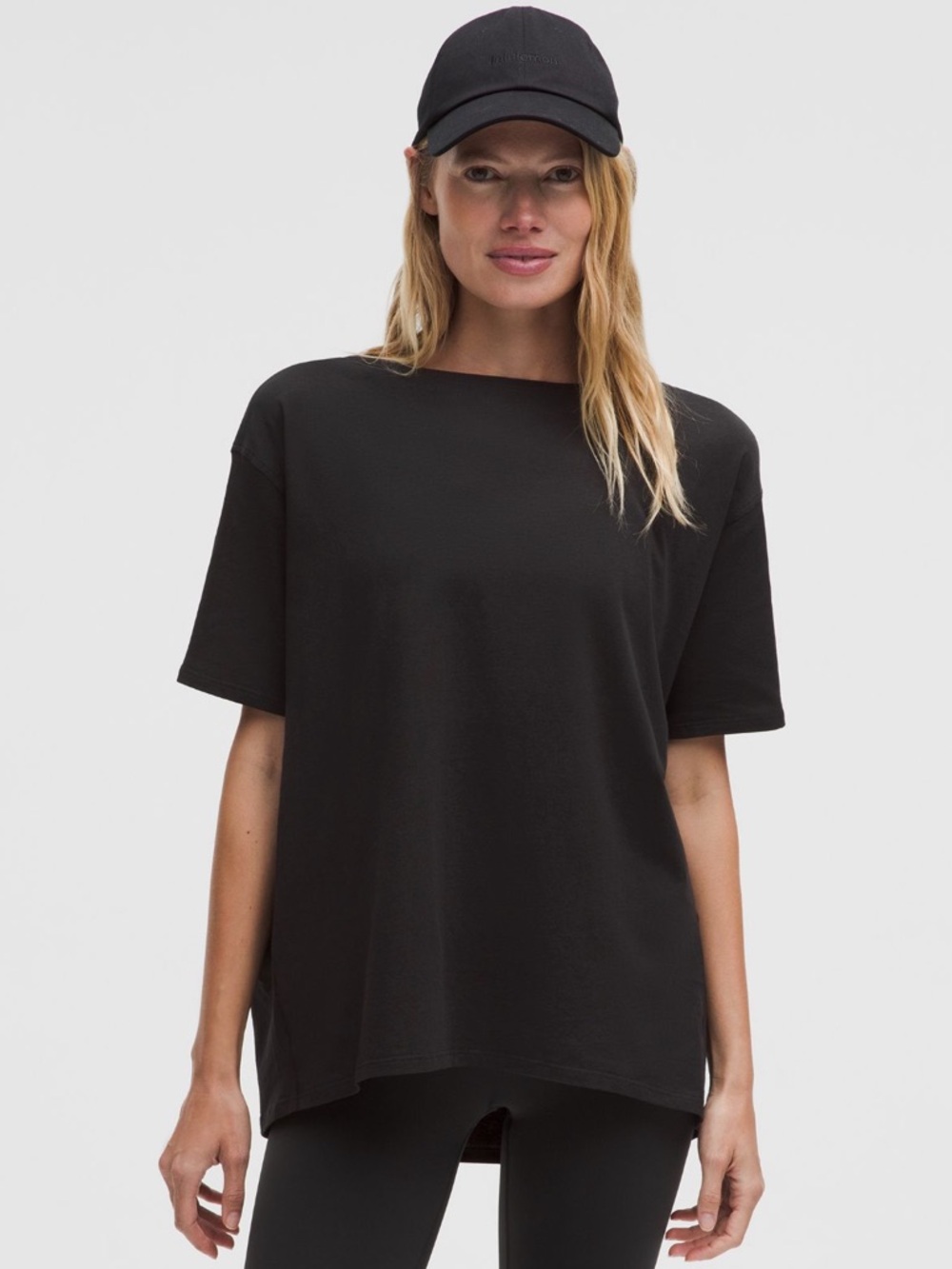 Lululemon Back in Action Short Sleeve Black Shirt Size 8